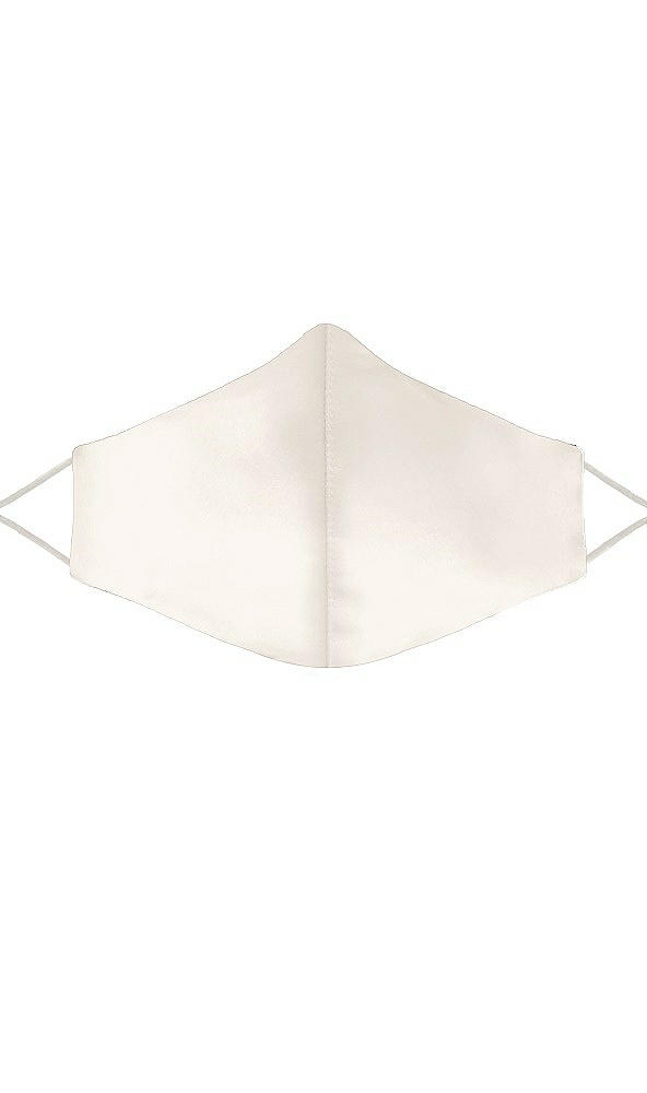 Front View - Ivory Lux Charmeuse Reusable Face Mask