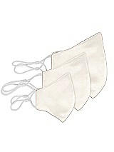 Rear View Thumbnail - Ivory Lux Charmeuse Reusable Face Mask