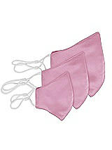 Rear View Thumbnail - Powder Pink Lux Charmeuse Reusable Face Mask