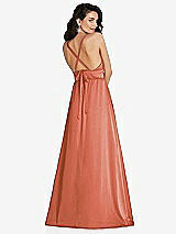 Alt View 1 Thumbnail - Terracotta Copper Deep V-Neck Shirred Skirt Maxi Dress with Convertible Straps