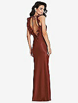 Alt View 2 Thumbnail - Auburn Moon Ruffle Trimmed Open-Back Maxi Slip Dress