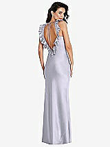 Front View Thumbnail - Silver Dove Ruffle Trimmed Open-Back Maxi Slip Dress