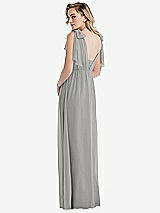 Alt View 2 Thumbnail - Chelsea Gray Empire Waist Shirred Skirt Convertible Sash Tie Maxi Dress