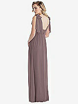 Alt View 2 Thumbnail - French Truffle Empire Waist Shirred Skirt Convertible Sash Tie Maxi Dress