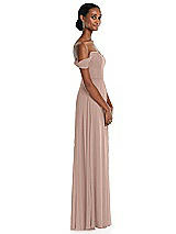 Side View Thumbnail - Bliss Off-the-Shoulder Basque Neck Maxi Dress with Flounce Sleeves