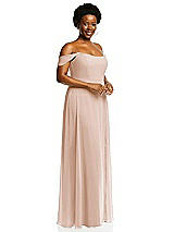 Alt View 2 Thumbnail - Cameo Off-the-Shoulder Basque Neck Maxi Dress with Flounce Sleeves
