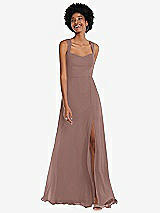 Front View Thumbnail - Sienna Contoured Wide Strap Sweetheart Maxi Dress