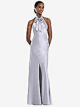 Front View Thumbnail - Silver Dove Scarf Tie Stand Collar Maxi Dress with Front Slit