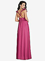 Alt View 1 Thumbnail - Tea Rose Deep V-Neck Ruffle Cap Sleeve Maxi Dress with Convertible Straps