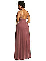 Alt View 3 Thumbnail - English Rose Diamond Halter Maxi Dress with Adjustable Straps