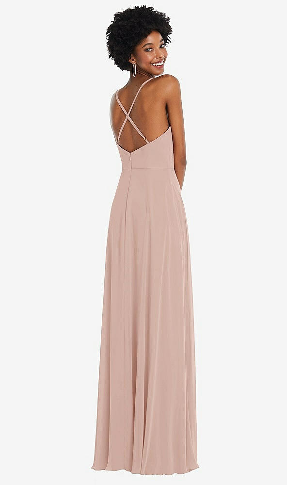 Back View - Toasted Sugar Faux Wrap Criss Cross Back Maxi Dress with Adjustable Straps