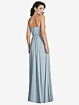Rear View Thumbnail - Mist Cowl-Neck A-Line Maxi Dress with Adjustable Straps