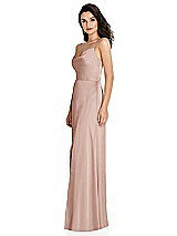 Side View Thumbnail - Toasted Sugar Cowl-Neck A-Line Maxi Dress with Adjustable Straps