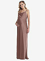 Front View Thumbnail - Sienna Cowl-Neck Tie-Strap Maternity Slip Dress