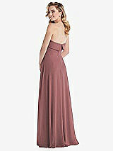 Rear View Thumbnail - Rosewood Cuffed Strapless Maxi Dress with Front Slit
