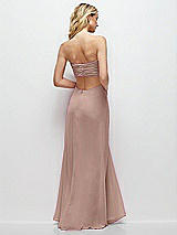 Side View Thumbnail - Bliss Strapless Empire Waist Cutout Maxi Dress with Covered Button Detail