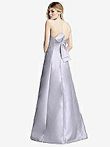 Front View Thumbnail - Silver Dove Strapless A-line Satin Gown with Modern Bow Detail