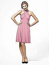 Alt View 1 Thumbnail - Sea Pink Twist Wrap Convertible Mini Dress