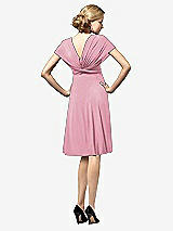 Rear View Thumbnail - Sea Pink Twist Wrap Convertible Mini Dress