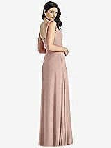Rear View Thumbnail - Bliss Tie-Shoulder Chiffon Maxi Dress with Front Slit