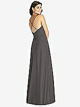 Rear View Thumbnail - Caviar Gray Criss Cross Back A-Line Maxi Dress