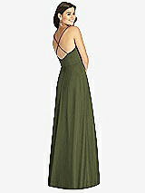 Rear View Thumbnail - Olive Green Criss Cross Back A-Line Maxi Dress