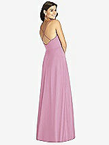 Rear View Thumbnail - Powder Pink Criss Cross Back A-Line Maxi Dress