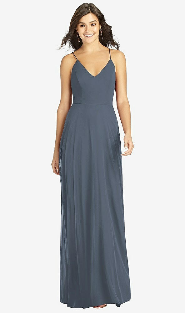 Front View - Silverstone Criss Cross Back A-Line Maxi Dress