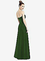 Rear View Thumbnail - Celtic Strapless Notch Satin Gown with Pockets