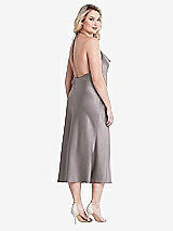 Alt View 3 Thumbnail - Cashmere Gray Cowl-Neck Convertible Midi Slip Dress - Piper