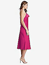 Side View Thumbnail - Think Pink Cowl-Neck Convertible Midi Slip Dress - Piper