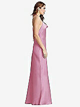 Side View Thumbnail - Powder Pink Cowl-Neck Convertible Maxi Slip Dress - Reese