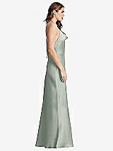 Side View Thumbnail - Willow Green Cowl-Neck Convertible Maxi Slip Dress - Reese