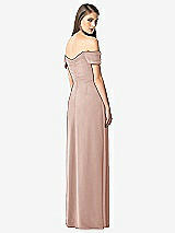 Rear View Thumbnail - Toasted Sugar Off-the-Shoulder Ruched Chiffon Maxi Dress - Alessia