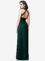 Rear View Thumbnail - Evergreen Ruched Halter Open-Back Maxi Dress - Jada