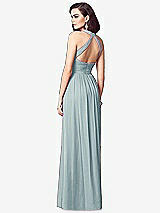 Rear View Thumbnail - Morning Sky Ruched Halter Open-Back Maxi Dress - Jada