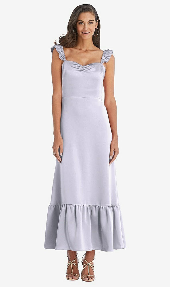 Front View - Silver Dove Ruffled Convertible Sleeve Midi Dress