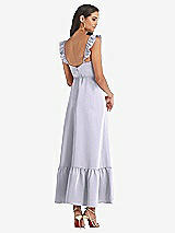 Rear View Thumbnail - Silver Dove Ruffled Convertible Sleeve Midi Dress