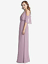 Side View Thumbnail - Suede Rose Convertible Cold-Shoulder Draped Wrap Maxi Dress
