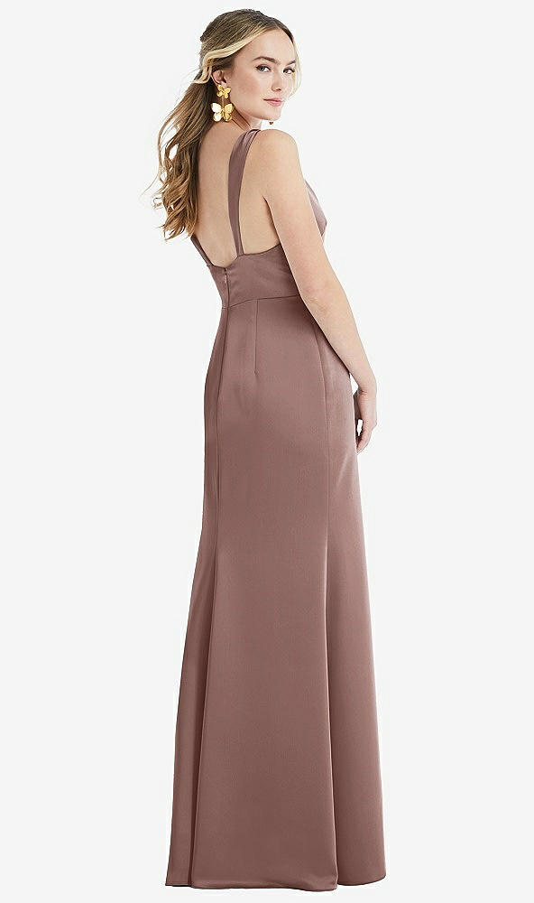 Back View - Sienna Twist Strap Maxi Slip Dress with Front Slit - Neve