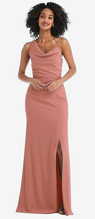 Spaghetti Strap Tie Halter Backless Trumpet Bridesmaid, 51% OFF