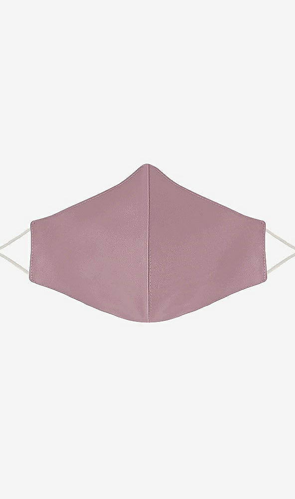 Front View - Dusty Rose Satin Twill Reusable Face Mask