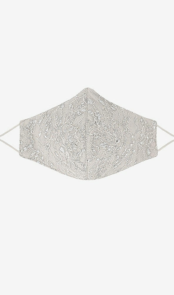 Front View - Oyster Rococo Lace Reusable Face Mask