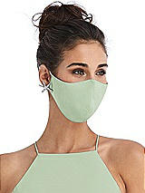 Alt View 2 Thumbnail - Celadon Soft Jersey Reusable Face Mask