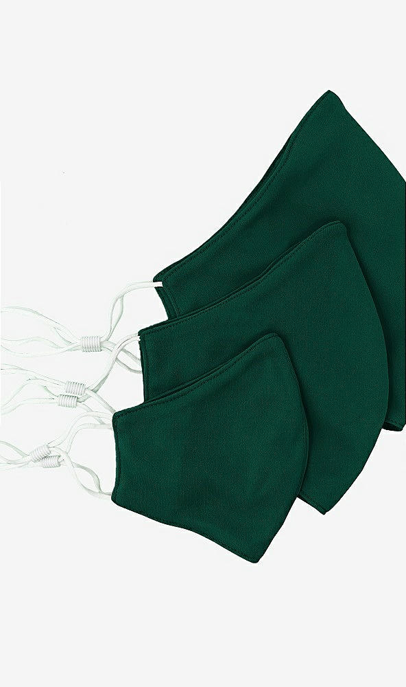 Back View - Hunter Green Soft Jersey Reusable Face Mask
