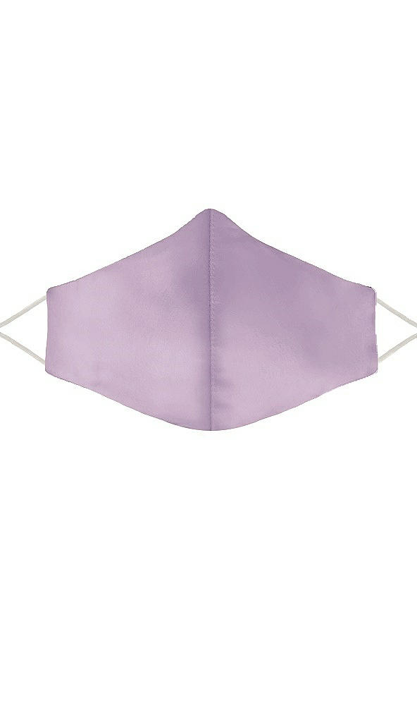 Front View - Pale Purple Lux Charmeuse Reusable Face Mask