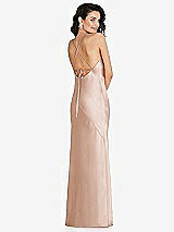 Rear View Thumbnail - Cameo V-Neck Convertible Strap Bias Slip Dress with Front Slit