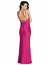 Alt View 1 Thumbnail - Think Pink V-Neck Convertible Strap Bias Slip Dress with Front Slit