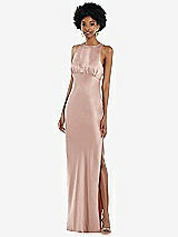 Front View Thumbnail - Toasted Sugar Jewel Neck Sleeveless Maxi Dress with Bias Skirt
