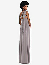 Alt View 3 Thumbnail - Cashmere Gray Convertible Tie-Shoulder Empire Waist Maxi Dress